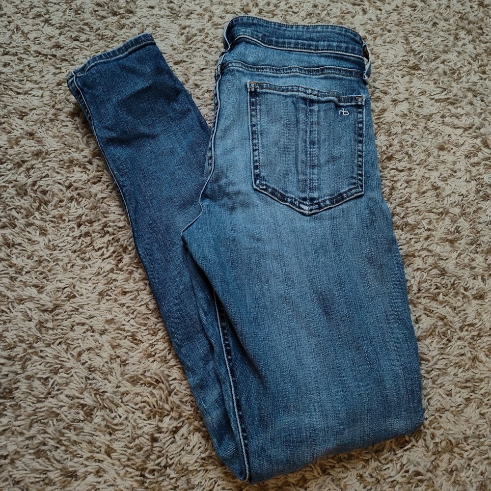 Rag & Bone Women Sz‎ 27 Skinny Mid Rise Cotton Spandex Jeans